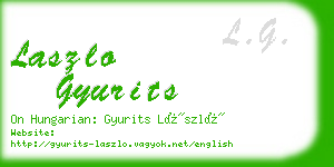 laszlo gyurits business card